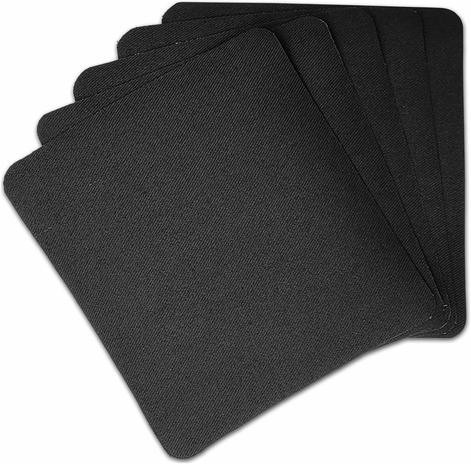 Iron-On Thermoadhesive Knee Pads. Elbow Pads to Protect Your Clothes and Repair Pants, Jackets, Sweaters, and Shirts. 3.4 X 3.9 in (Black, 12 Patch) image number 7