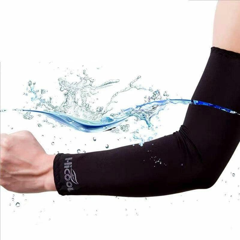 3 Pairs Cooling Sport Arm Stretch Sleeves Sun UV Protection Covers Cycling Golf - Breathable, Moisture-Wicking Stretch Fabric - Black X 2 + Grey X 1 image number 3
