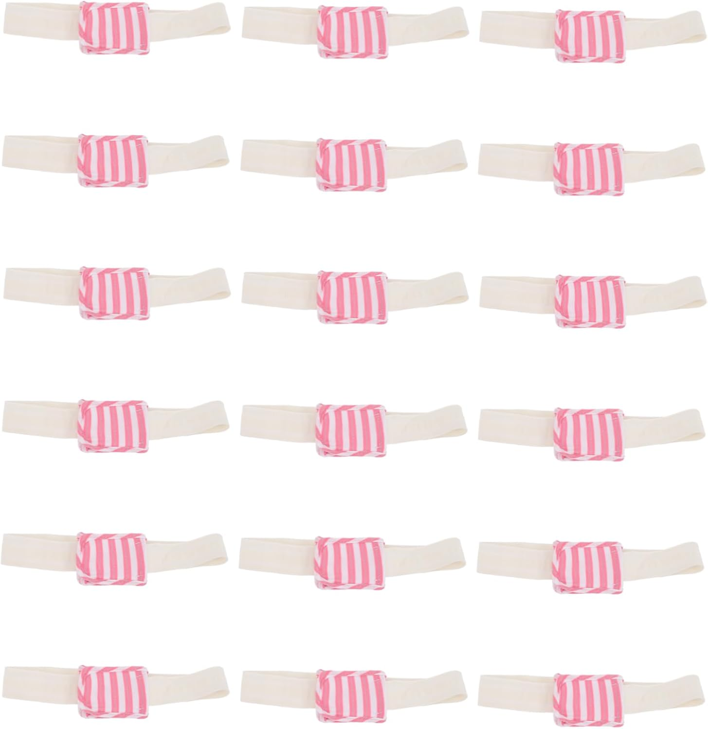 SECFOU 18Pcs Nappy Fastening Belts Diaper Belt Supplies for Shower Gifts Elastic Rubber Band Cotton