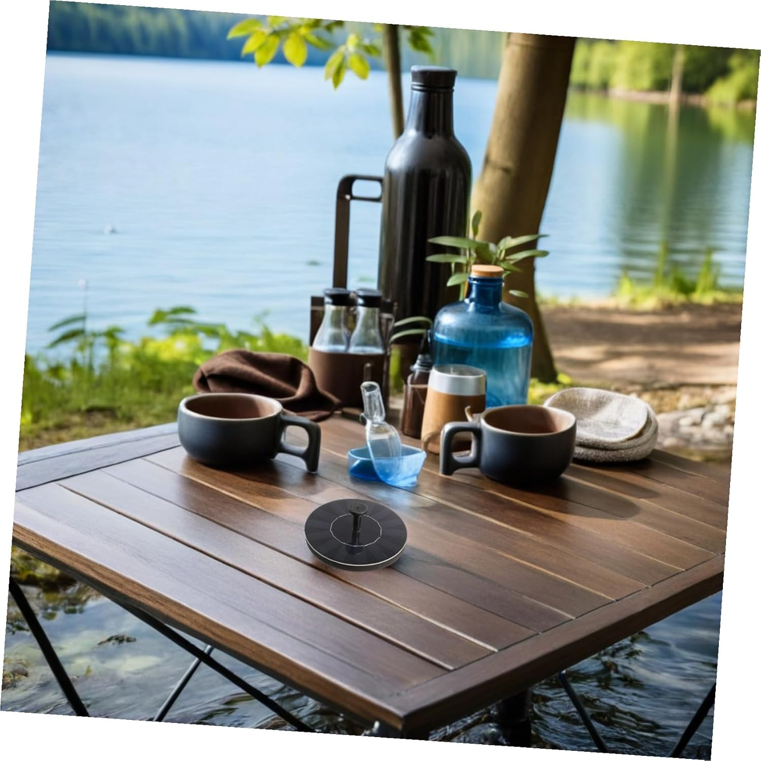 Solar Water Fountain Solar Fountain Outdoor Small Pond Abs Black image number 2