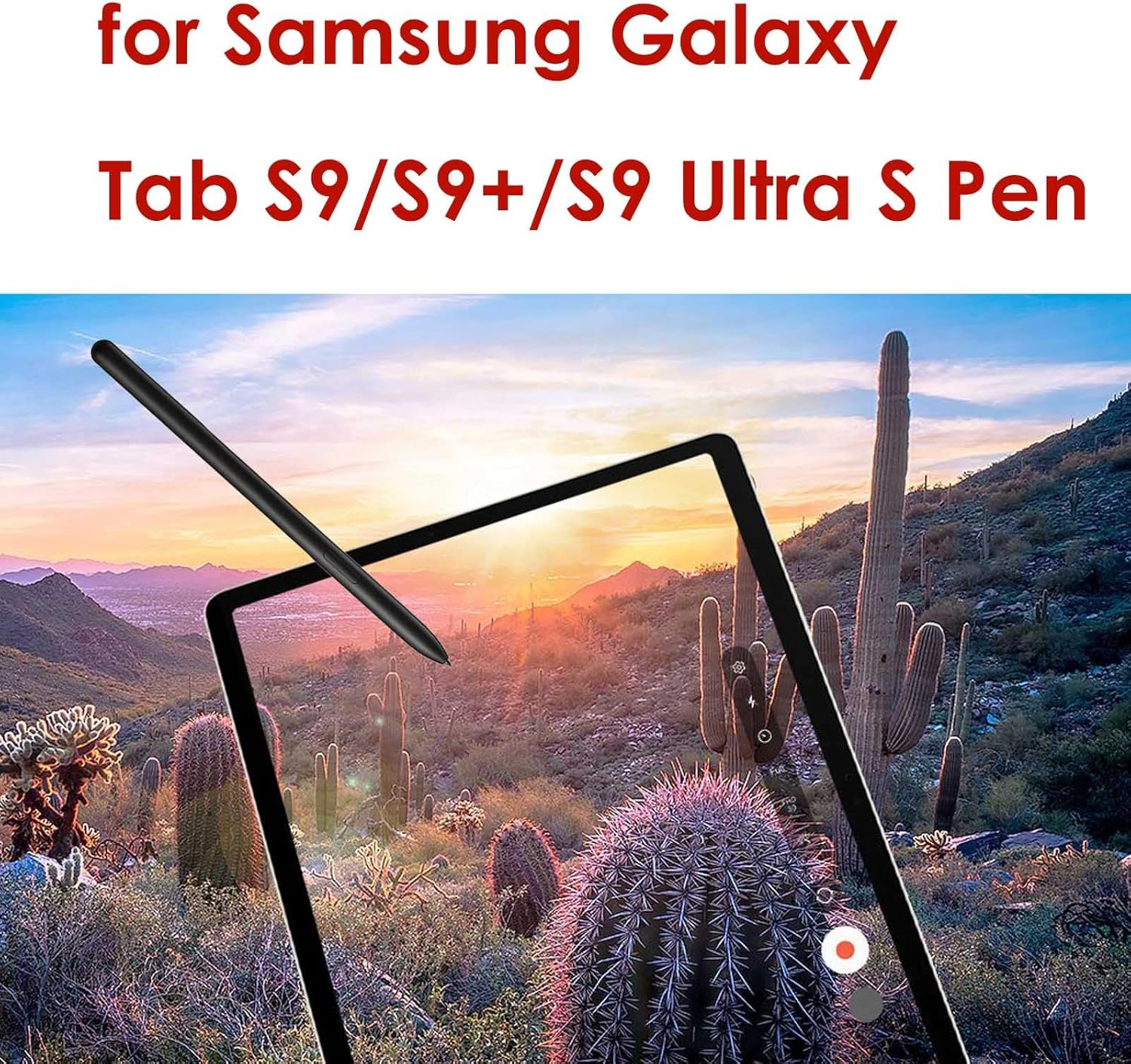 Galaxy Tab S9 Stylus Pen Replacement for Samsung Galaxy Tab S9/S9 Plus/S9 Ultra S Pen All Versions, Galaxy Tab S9/S9+/S9 Ultra Stylus Touch S Pen with Magnetic Attachment + 5 Tips (Black) - Black image number 5