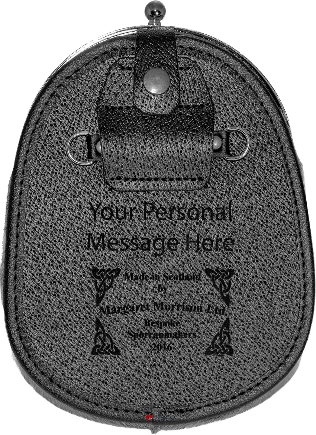 Ingram Dress Sporran 3 Tassels Studded Targe Celtic Arch Scottish Clan Name Crest image number 4