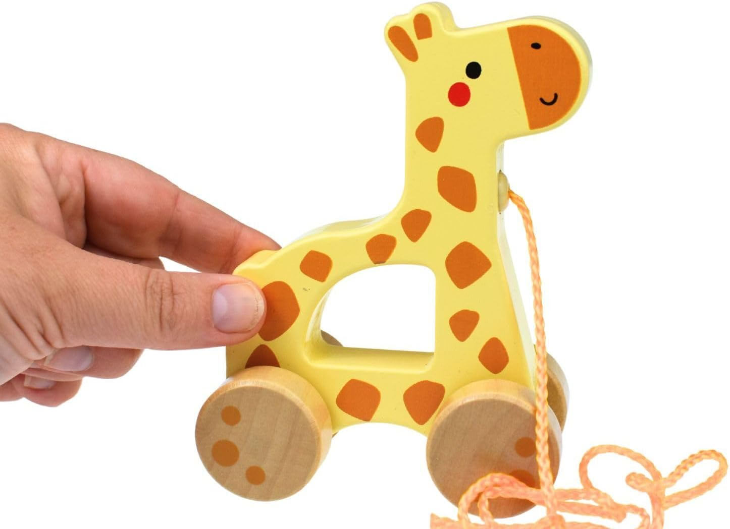 Tooky Toy My Forest Friends Pull along - Giraffe - Woodland-Themed Wooden Pull Toy image number 6
