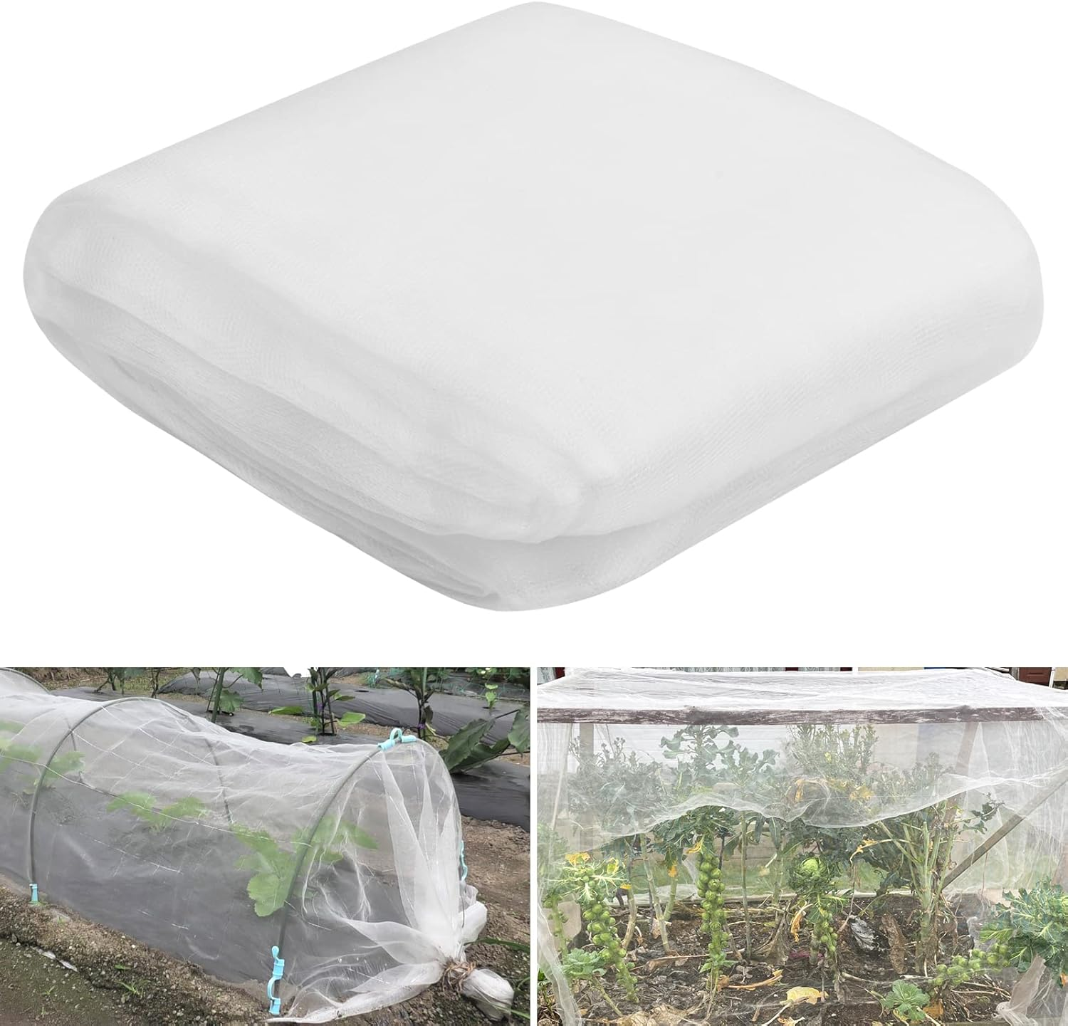 Insect Netting Mesh Garden Netting Fine Mesh Butterfly Garden Netting for Vegetables Plants Fruits Flowers Crops Greenhouse Row Covers Raised Bed Barrier Screen Birds Protection Netting (2 X 3M) image number 4