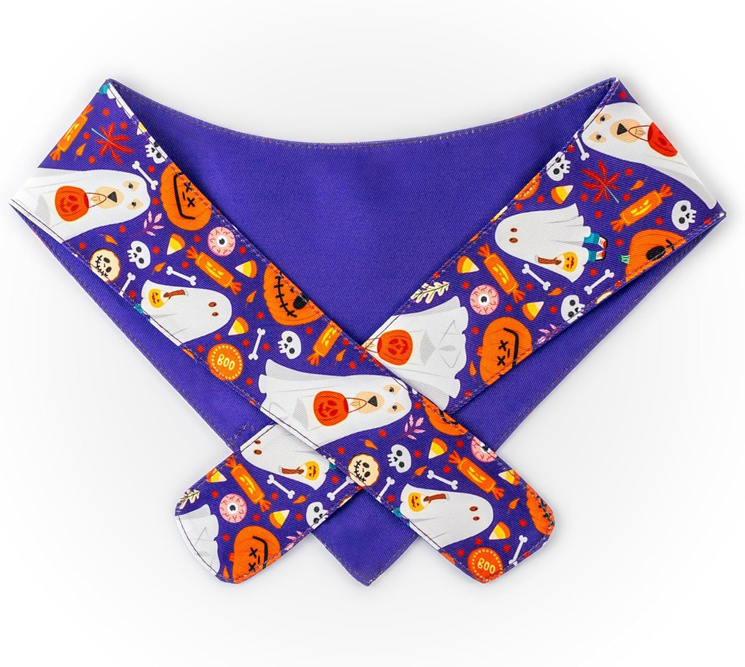 Paws Boutique Premium Dog Bandana/Scarf | Design: Boo-Tiful Pooch | Reversible Dual Layered/Sided | Small, Medium & Large Pets | Unique Style | Accessories for Puppies & Dogs (L) image number 1