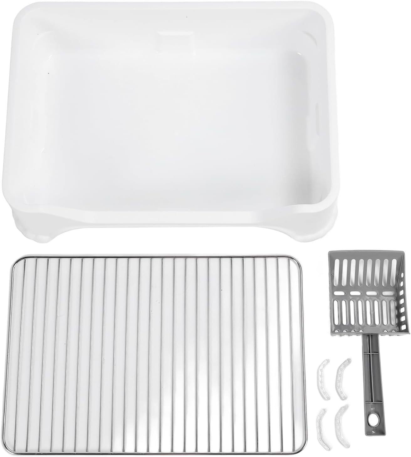 Dog Potty Tray, Stainless Steel Removable Washable Pet Toilet Training Pee Pad Tray for 1.5 to 2.5Kg Small Medium Dogs, 15Mm Spacing, Mesh Dog Training Toilet Dog Litter Box image number 3