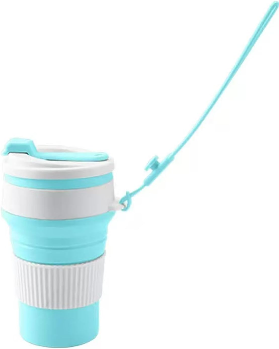 HAOQYUYN Silicone Folding Coffee Cup, Water Cup, Juice Cup, Foldable and Portable, Suitable for Hiking, Camping, Office | Lightweight, Heat-Resistant, Easy to Clean, Outdoor and Travel Cups (Pink)