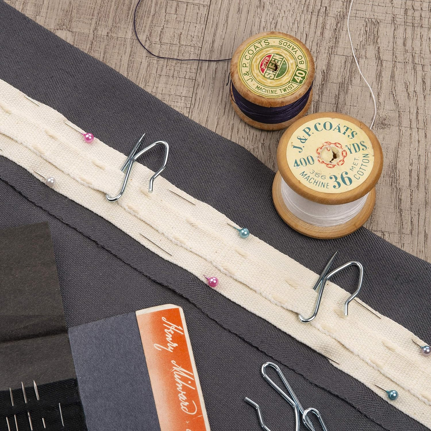 50 X Heavy Duty Zinc Metal Pin Hooks Pencil Pleat and Heavy Weight Curtains Drapery Pinch Pleat - (34Mm X 19Mm Approx)