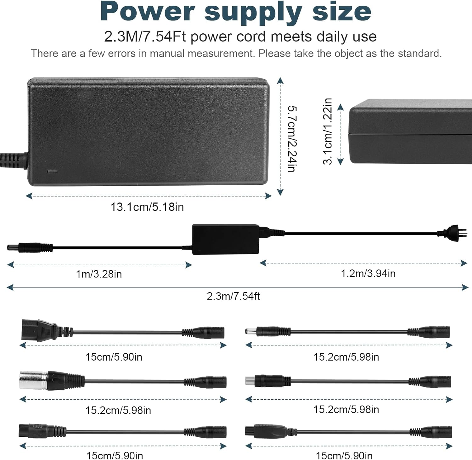 84W 6 in 1 Replacement for Electric Scooter Charger Universal Scooter Charger with 6 Sets of Different Adapter Cables image number 1