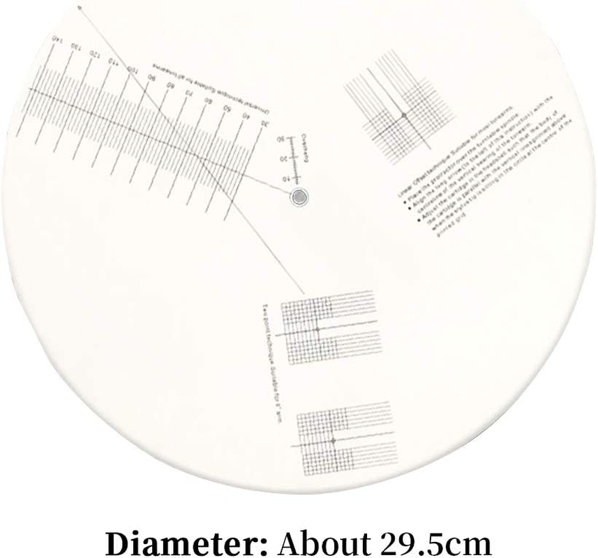 Turntable Cartridge Alignment Protractor Mat, Calibration Plate Adjustment Tool, Phono-Cartridge Stylus Alignment Protractor Tool for Turntable Accessor image number 1
