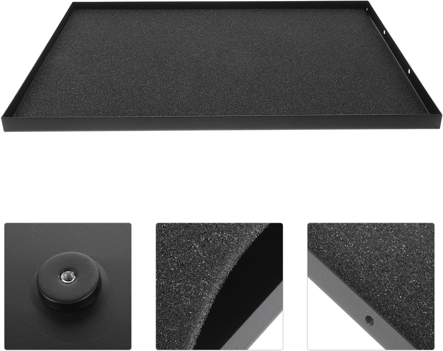 Ipetboom Projector Tray Tripod Stand Mount 39X29Cm with Laptop Pallet Platform for 1/4 to 3/8 Screws, Utility Broadcast Shelf Compatible with Notebook Holder and Mic Stand Tray for Office image number 1