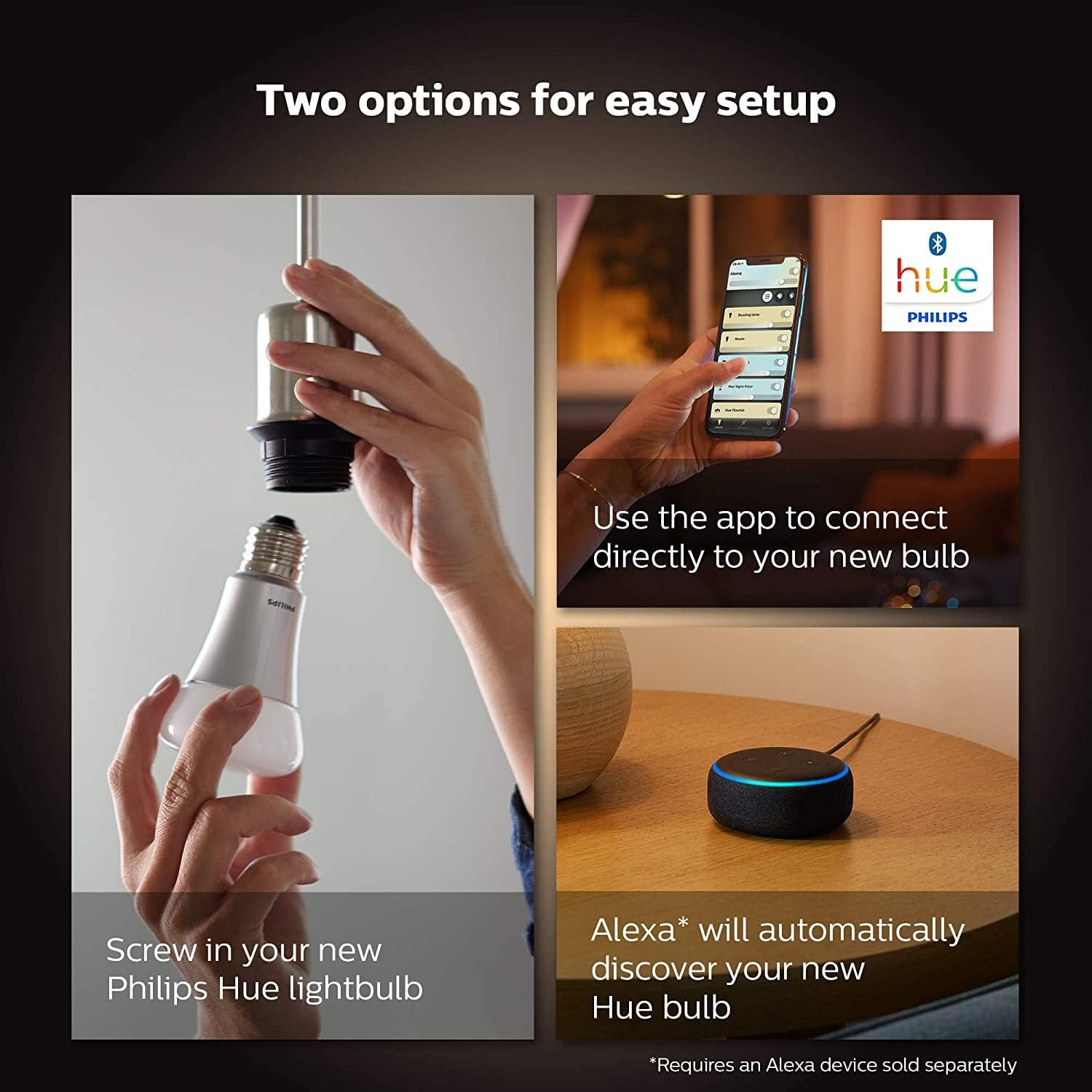 Philips Hue White Ambience A60 75W 1100 Lumens Smart Bulb with E27 Fitting image number 5