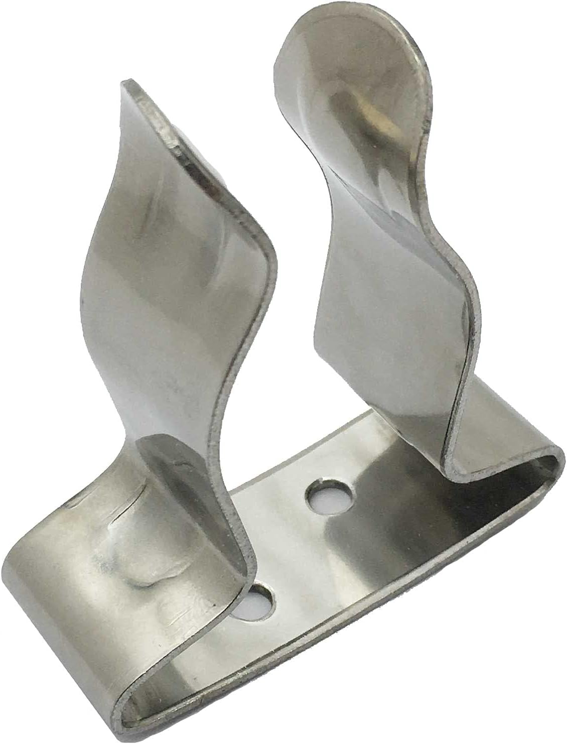 Spring Clips Hook Spring Clamp Tool Holder -Marine Grade Stainless Steel, for Boat Hook, Boat Pole, Gaff, Fishing Rod, Oar, Paddle, Brooms, Mop Handle, Tubes in Place -Pack of 2 (Small) image number 4