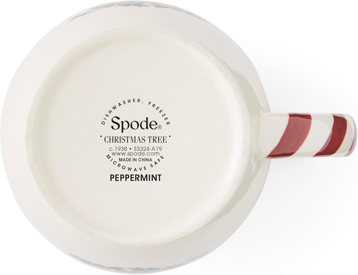 Spode Christmas Tree Mugs with Peppermint Handles Set of 4 image number 4