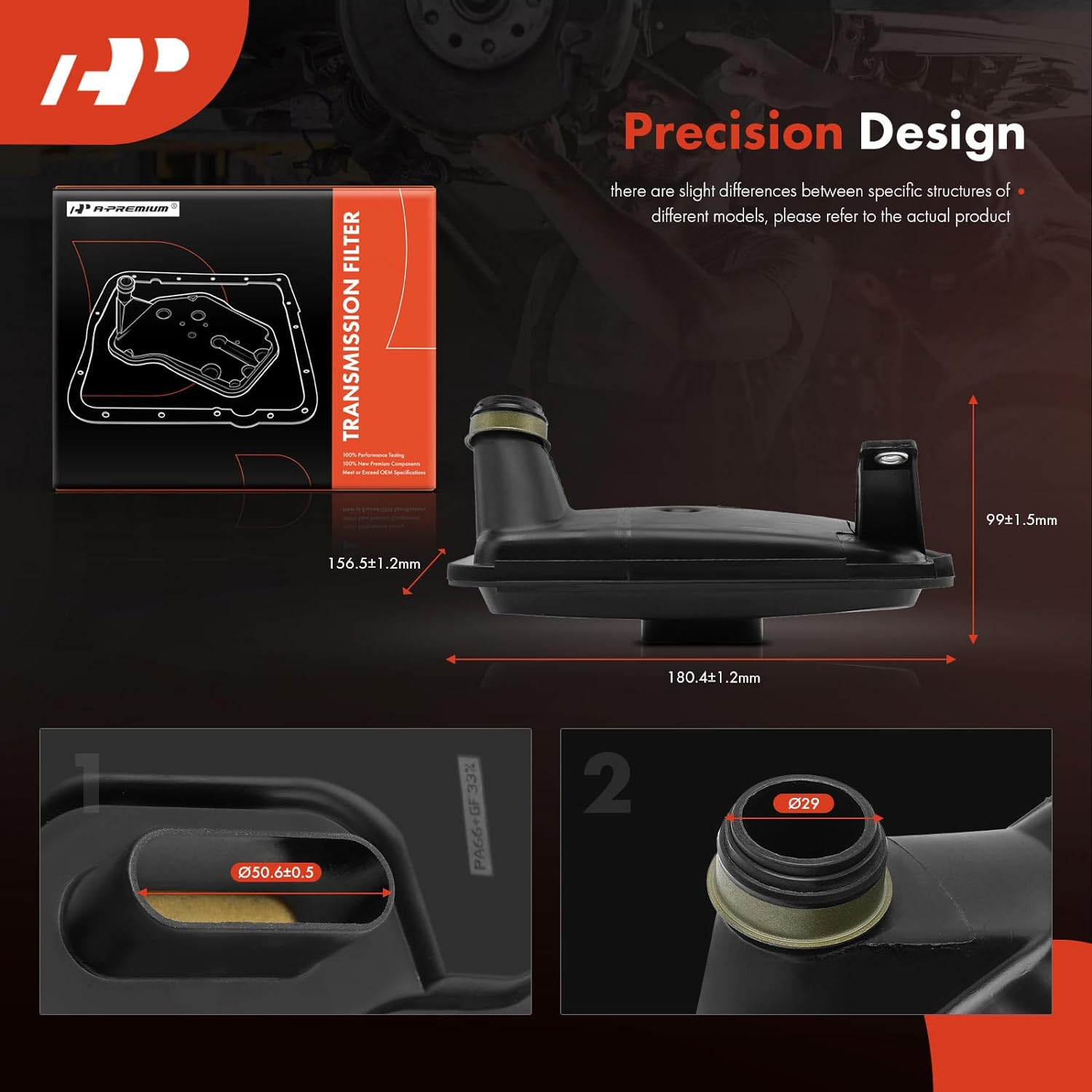 A-Premium Automatic Transmission Fluid Filter with Pan Gasket, Compatible with Dodge Grand Caravan 2008-2020, Journey, Avenger & Chrysler Town & Country, 200, Sebring & Ram C/V & Volkswagen Routan image number 5