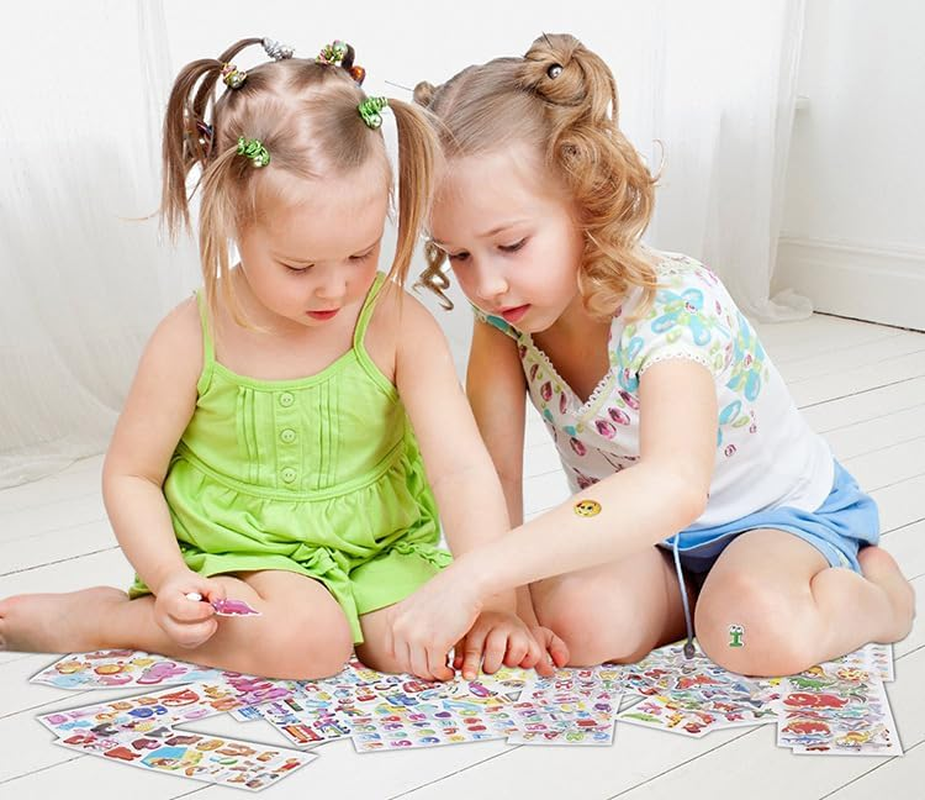 44 Sheets (1100+) Puff Stickers, Bulk Preschool Stickers for Rewards, Crafts, Scrapbooking Numbers and Letters Fish Vehicles Numbers Heart Fruit Dinosaur Butterfly Dessert Animals image number 4