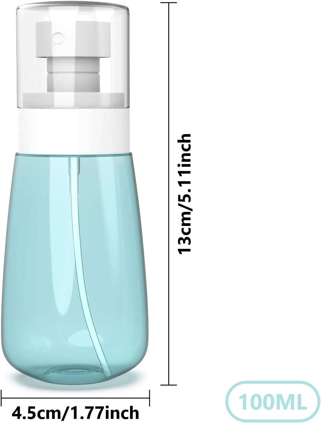 Travel Spray Bottle, Leakproof Design, Portable Fine Mist Spray Bottle, Refillable and Lightweight, Compatible with Toners and Skin Care, 100Ml, Pack of 2 &ndash; Haheihei image number 1