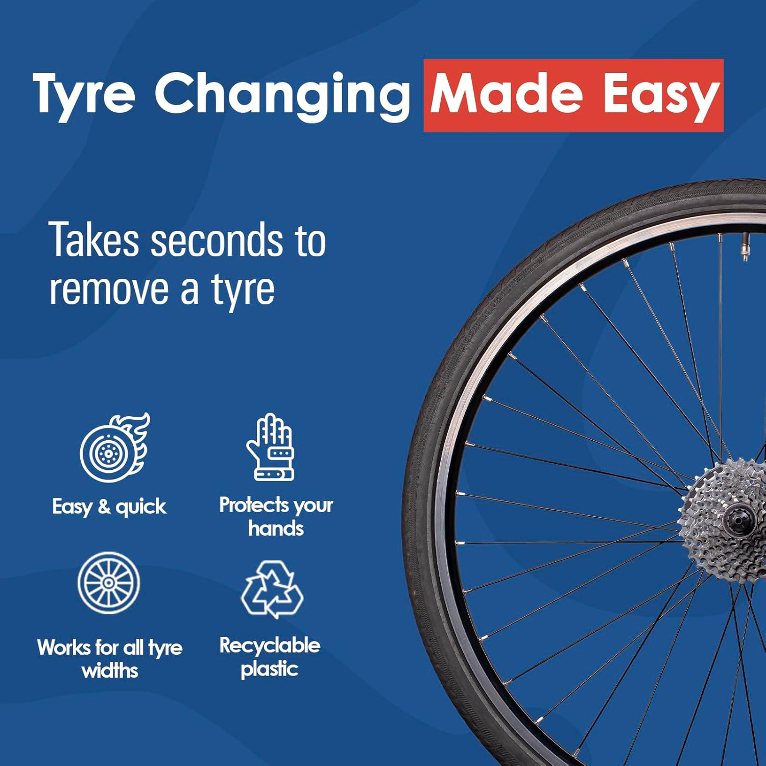 Tyre Glider | the Next Gen Tire Lever | Bike Tire Levers | Tyre Tool for Bicycles | for All Tire Widths Including Mountain, Road & Gravel Bikes image number 4