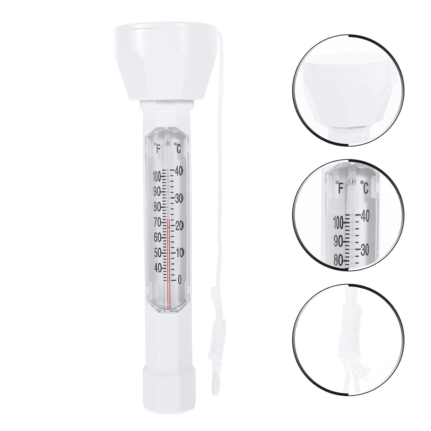 SUPVOX Floating Pool Thermometer Small Water Temperature Dual Celsius Fahrenheit Display for Swimming Pools Spas Hot Tubs Fish Ponds Bath Use image number 6