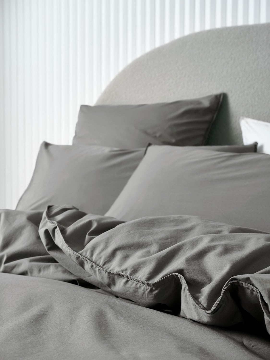 Linen House Terra Quilt Cover Set, Steel, Double Bed image number 6