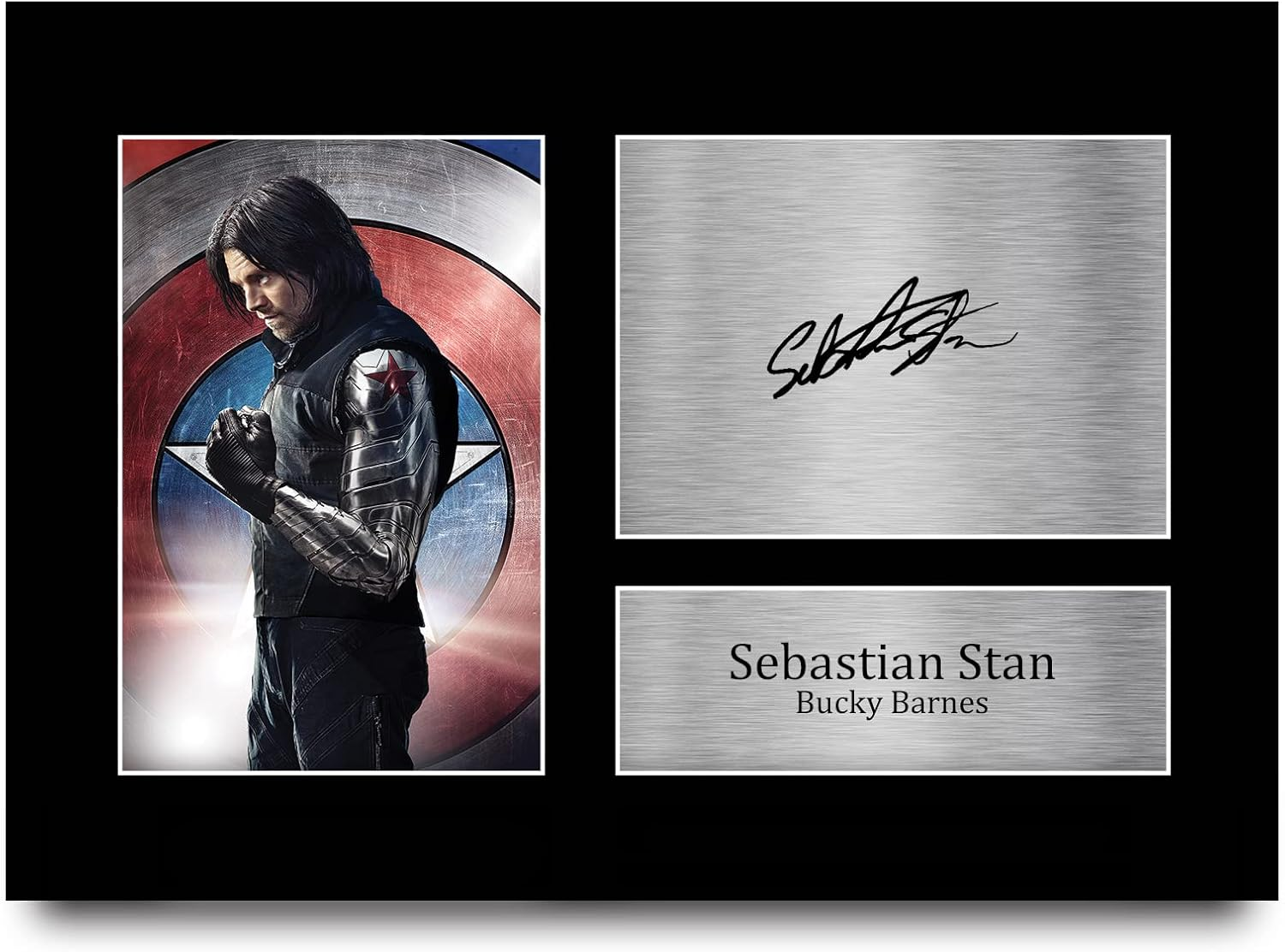 HWC Trading A4 Sebastian Stan Bucky Barnes Gifts Printed Signed Autograph Picture for Movie Memorabilia Fans