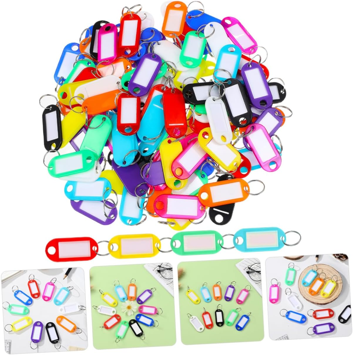 CONGARTENO 200Pcs Cruise Luggage Tags Key Identifiers Compact Key Labels for Home Office Hotel image number 5