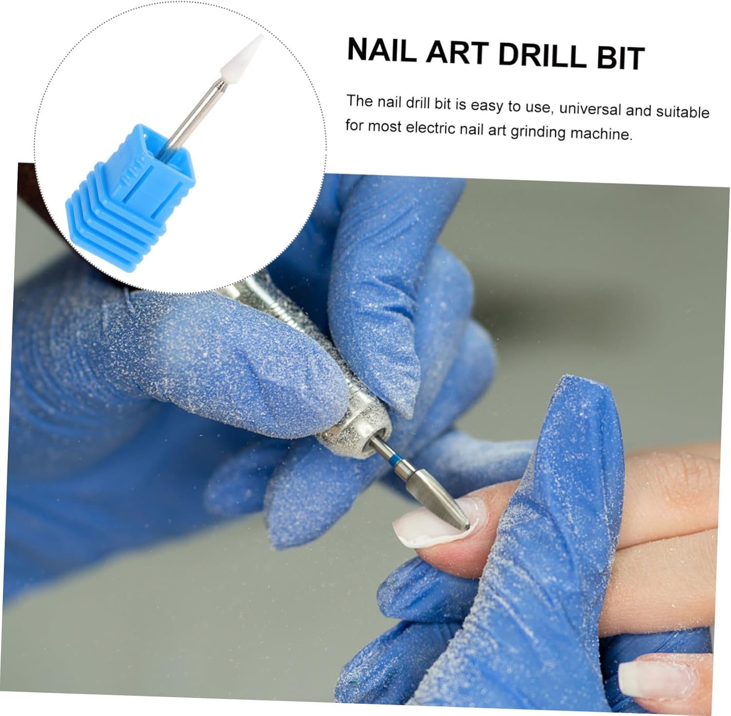 GOOHOCHY Cuticle Nail Drill Bit for Acrylic Nails Manicure Drill Head Replacement Lightweight Comfortable Touch for Home Salon Use Easy to Install and Operate image number 6