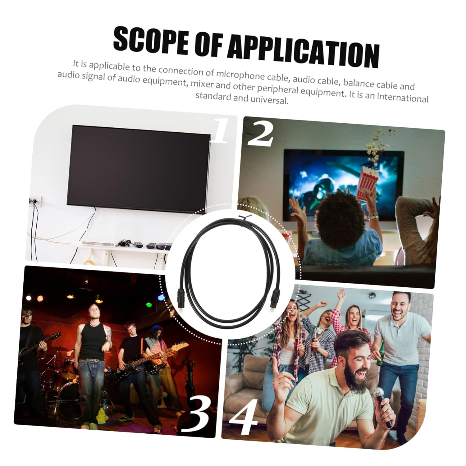 LIFKICH 2Pcs Optical Digital Audio Cable Fiber Audio Cable for Tv and Sound Bar High-Speed Transmission Fiber Easy Installation for Home Theater Systems image number 1