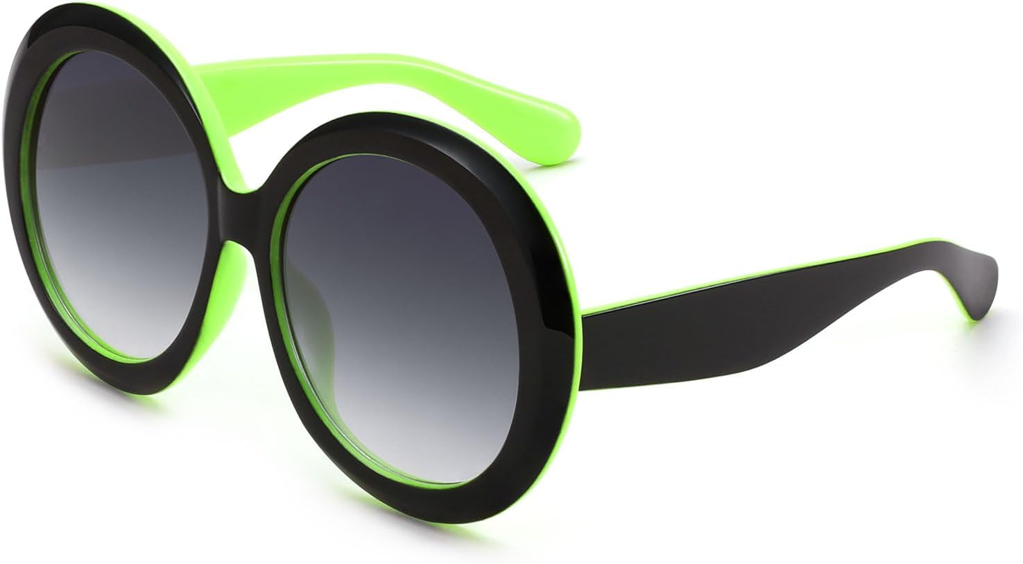 Karsaer Retro Oversized round Sunglasses Women & Men, 70S 80S Fashion Trendy Big Shades K7155