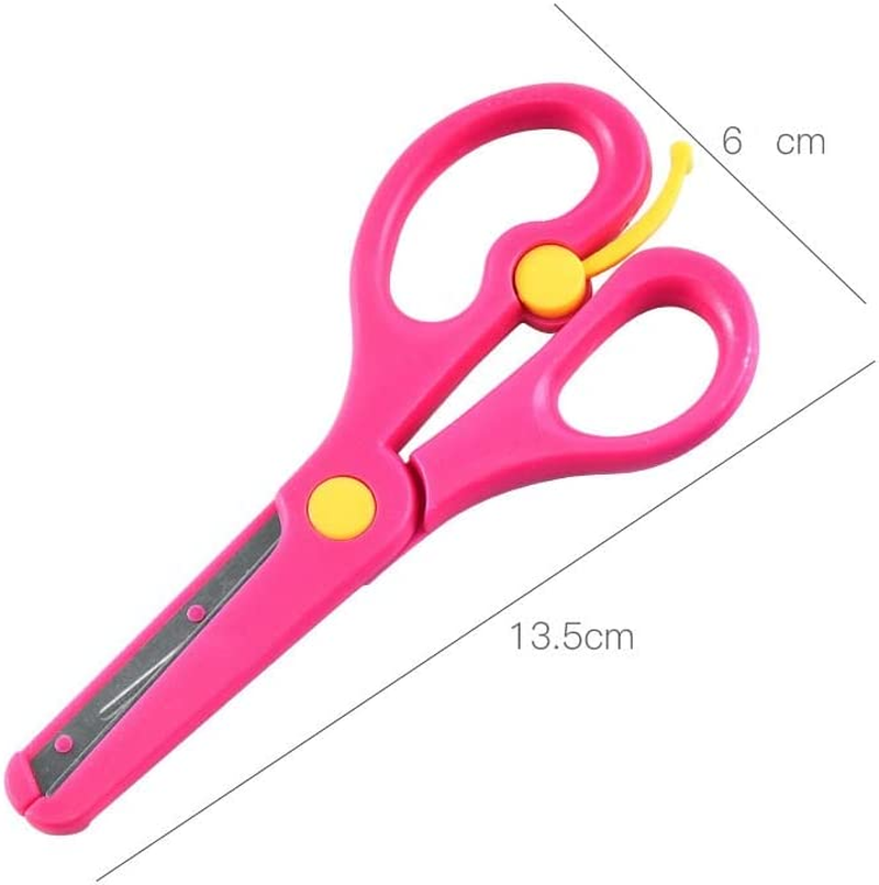 HIGHROCK 3Pcs Plastic Scissors for Kids, Safety Craft Scissors Handle Pre-School Training Scissors Children Art Craft Scissors image number 4