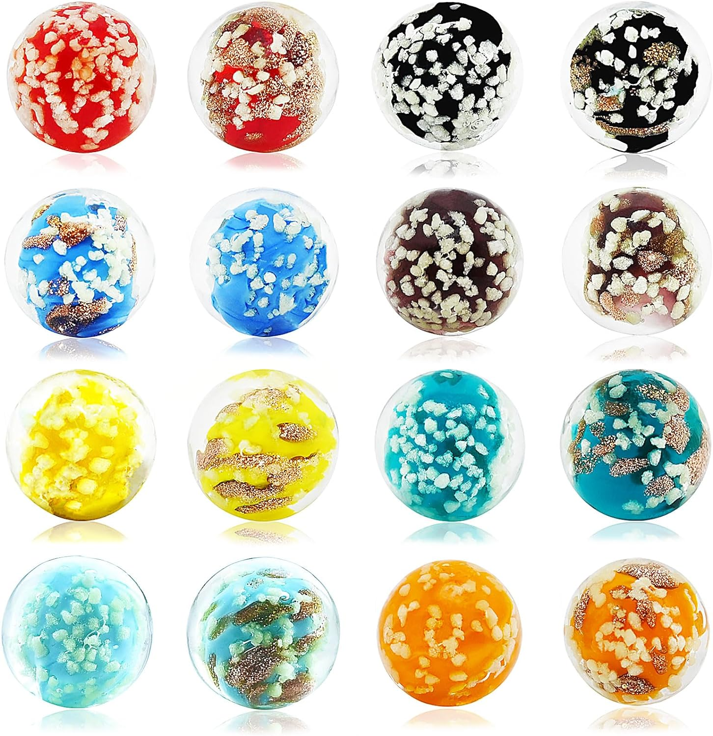 30 PCS Glass Marbles for Kids, 25 Colorful Assorted Marbles and 5 Glow in the Dark Marbles, Marble Games and Marble Run Accessories for Boys and Girls, Beautiful Marbles Bulk for Home Decoration image number 2