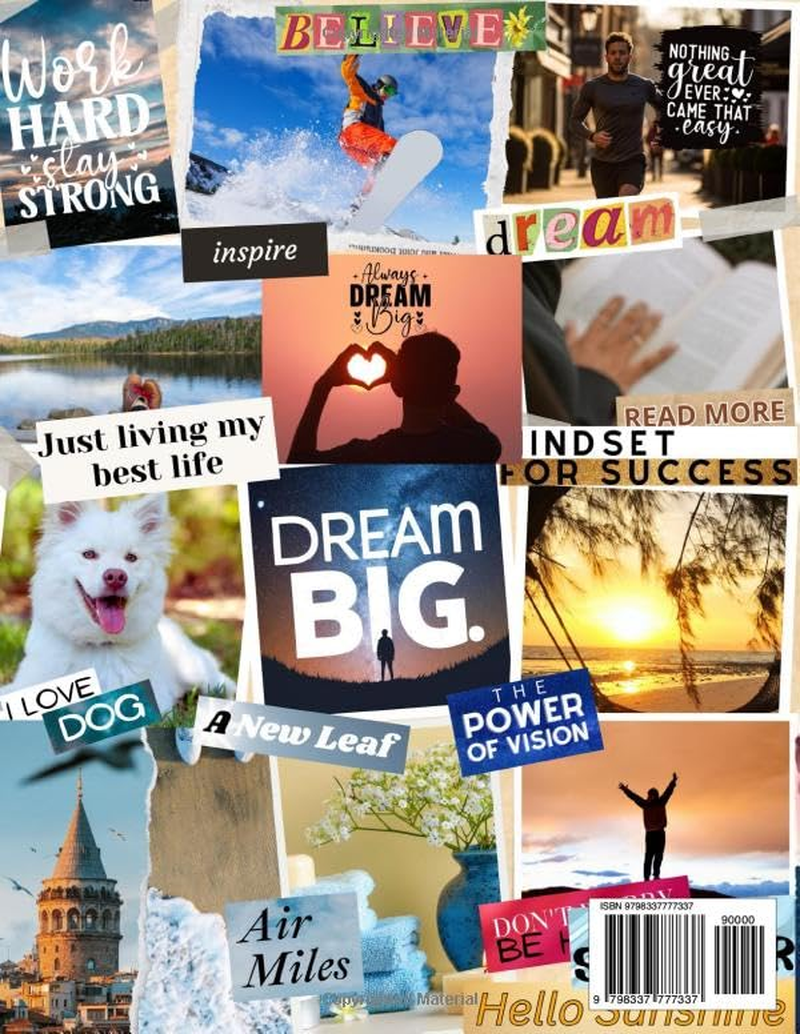 2025 Vision Board Clip Art Book: 500+ Extensive Collection of Powerful Pictures, Quotes, Words, and Affirmations to Create Dream Boards for Women & Men