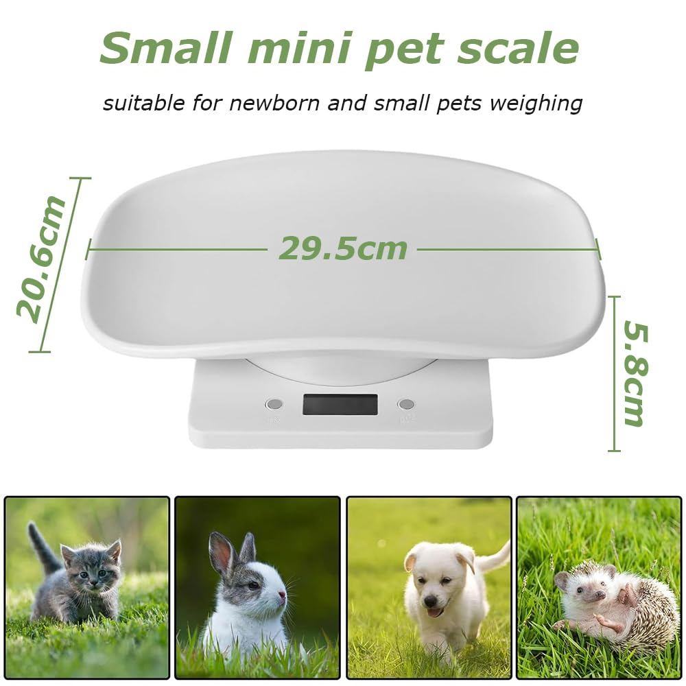 Pet Scale,Household Animal Balance with Soft Ruler,Multifunction Electronic Dog Scales,Measure Accurately Weight Steelyard,Kitchen Weigher,For Small Dogs,Cats,Crawl Pet image number 4