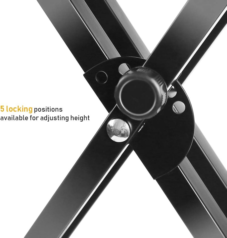 Pro Series Adjustable Double-Braced X Style Piano Keyboard Heavy Duty Premium Stand - Black APL1301 image number 6