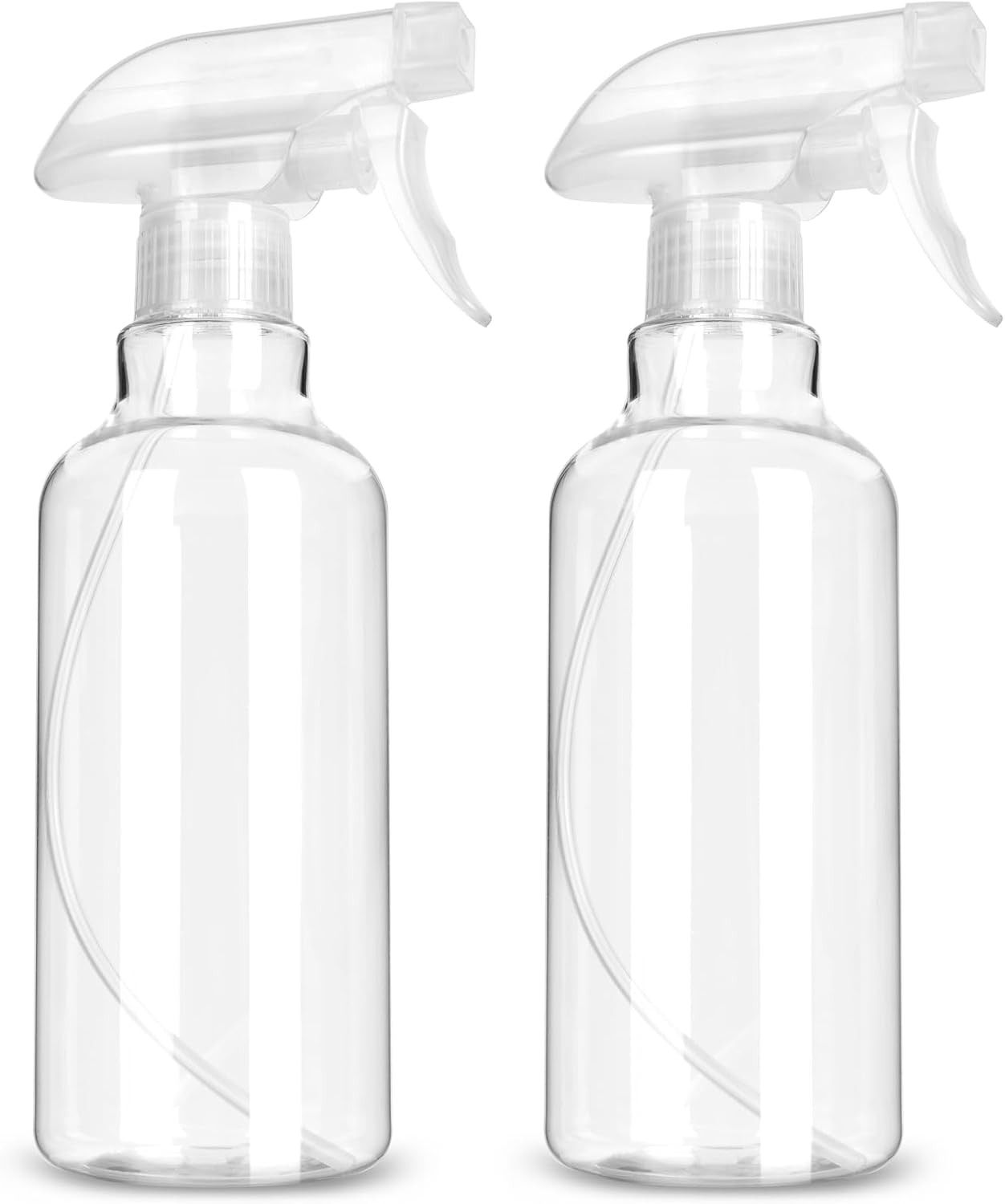ALLWIN Plastic Spray Bottles - 2 Pack 16 OZ Empty Spray Bottle,Heavy Duty Spraying Bottles Mist/Stream Water Bottle for Cleaning, Plants, Pet, Hair, Cooking
