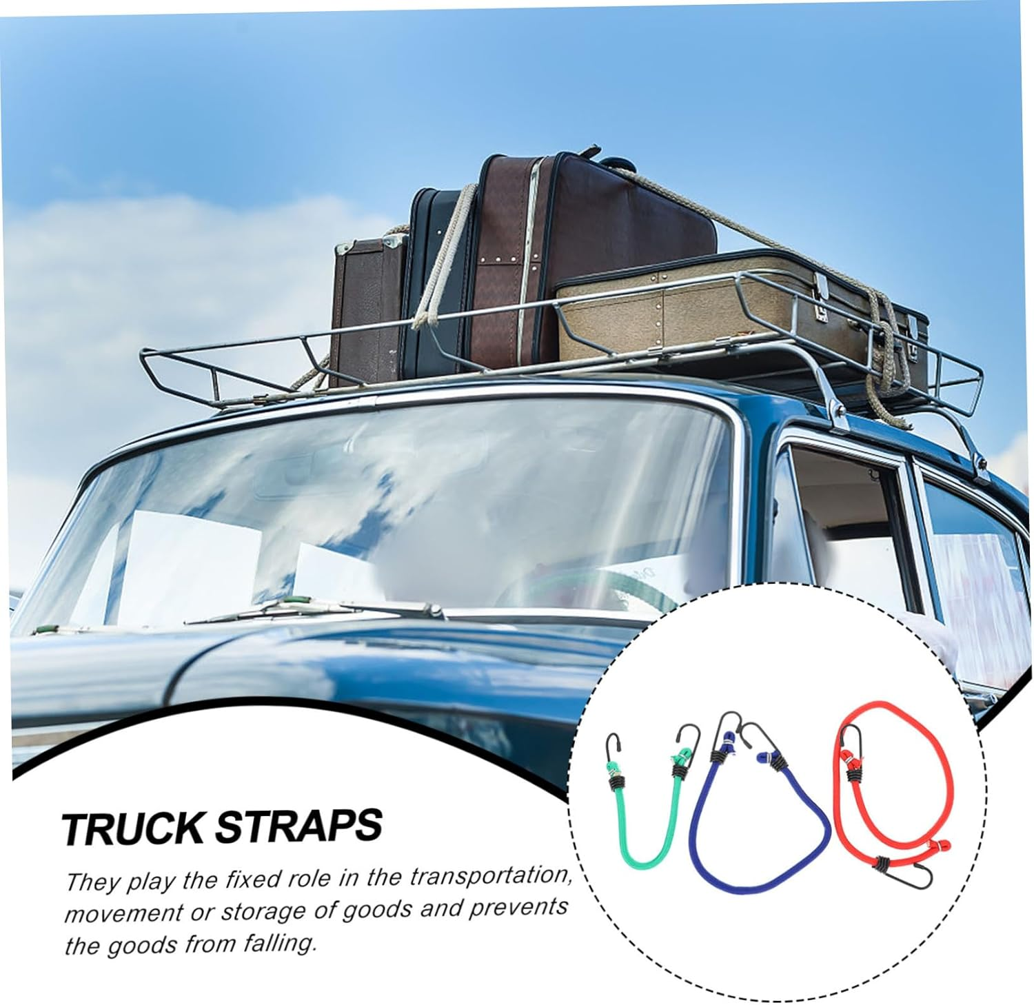 OATIPHO 10Pcs Car Luggage Fixing Straps Suitcase Straps Bag Luggage Heavy Duty Quick Release image number 1