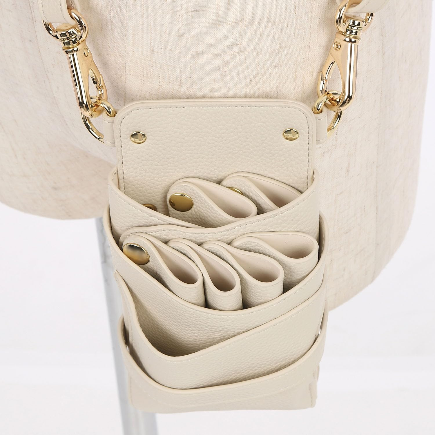 Dees Products Siena Ivory Gold Hardware Scissor Case Ivory image number 2