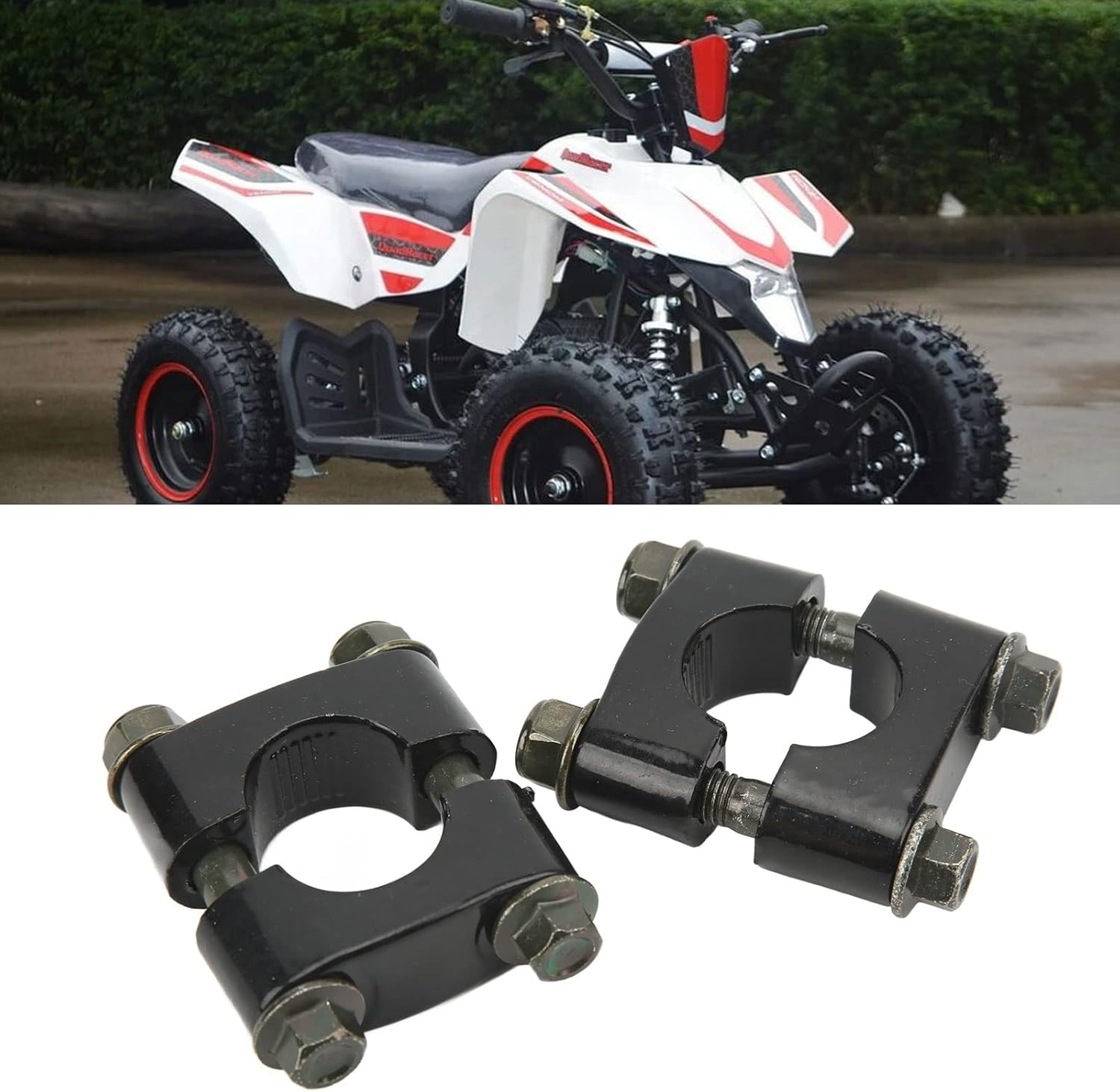 Handlebar Clamp, Solid Fit Ergonomic Design High Strength Motorcycle Handlebar Riser Clip image number 4