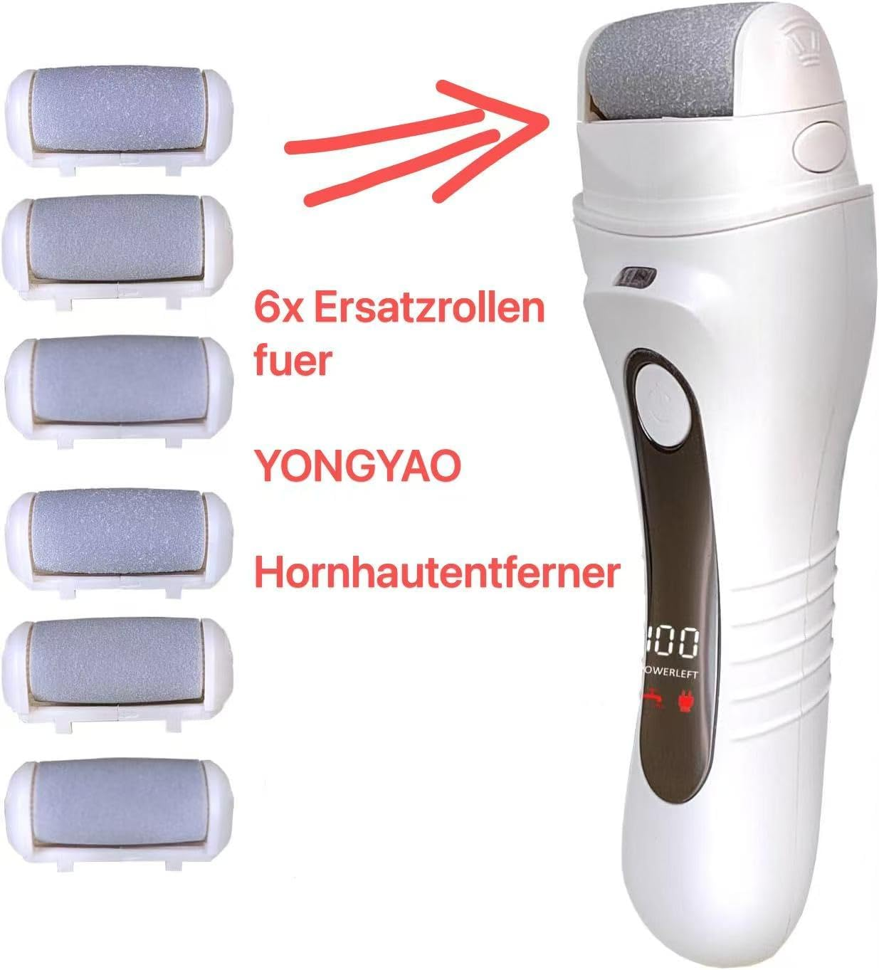 6 Pack Replacement Roller Refill Heads for YONGYAO Electric Foot Callus Remover, Pedicure Foot File Attachments, with Extra Coarse to Fine 2 Pieces Each image number 2