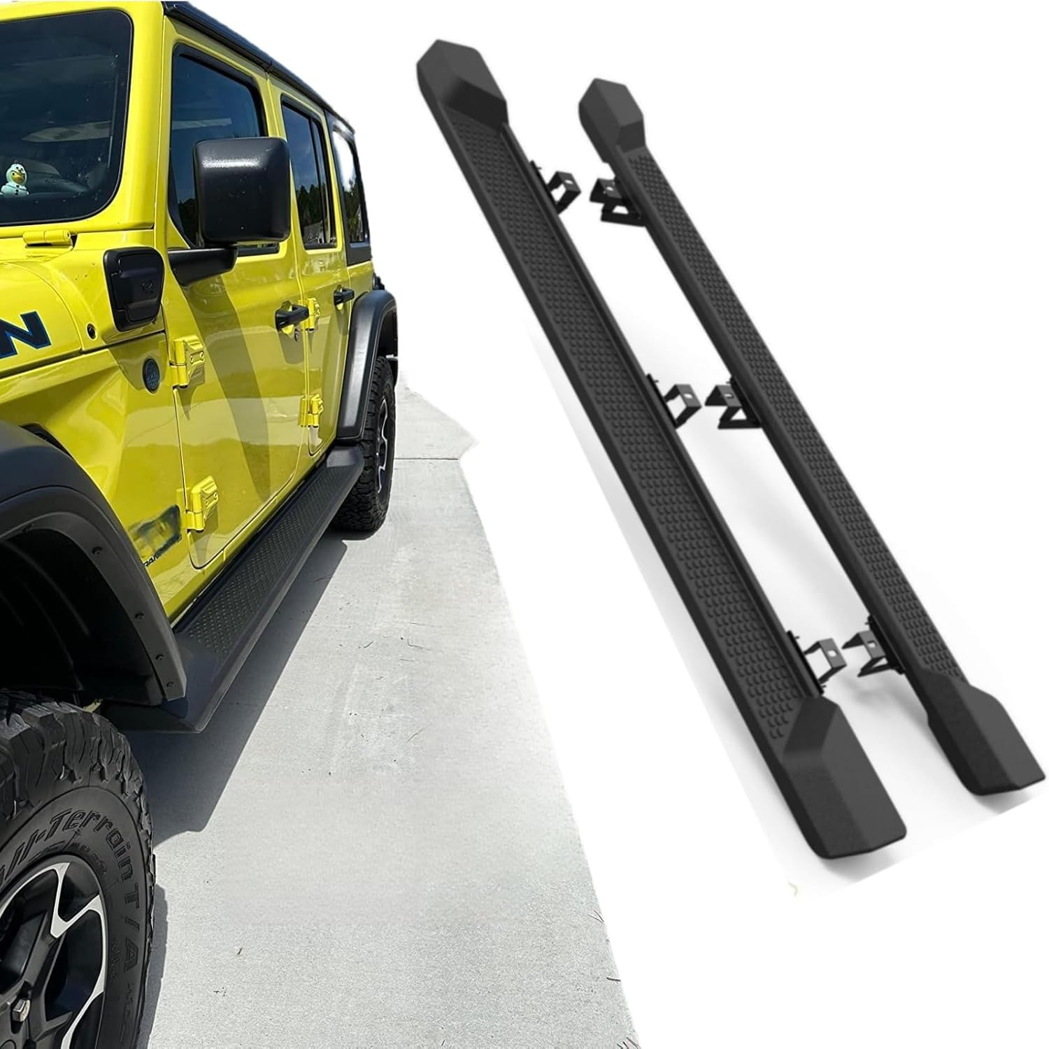 TINIANHHCT 2PCS OE Style Running Boards Fits for Jeep Wrangler JL 4-Door 2018-2025 Automotive Exterior Accessories Side Step (With Brackets) image number 3