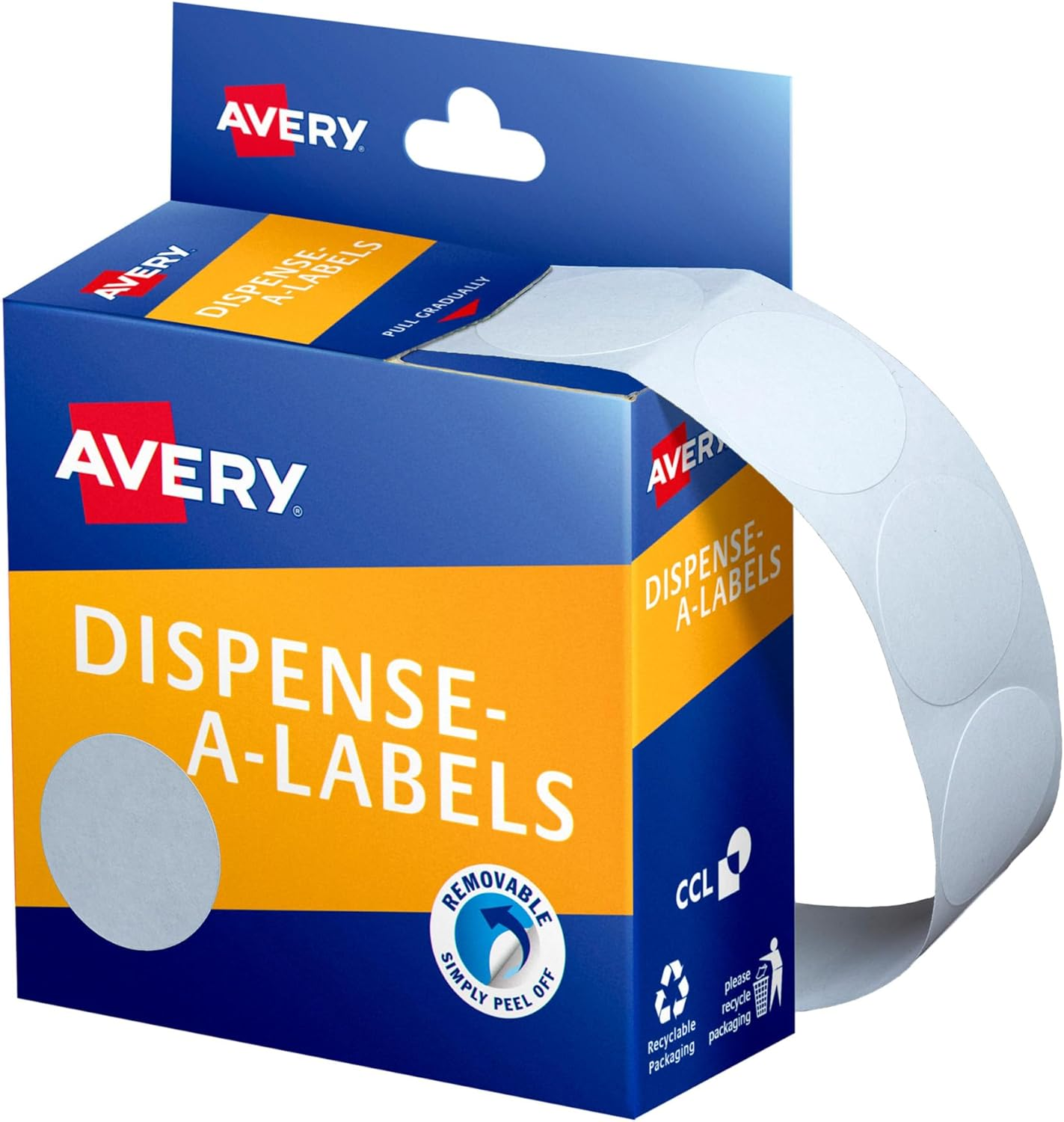 Avery round Dispenser Labels - Removable Price Stickers - Identification Labels - Office Supplies - White, 24 Mm, 550 Labels / 1 Roll (937202) image number 6