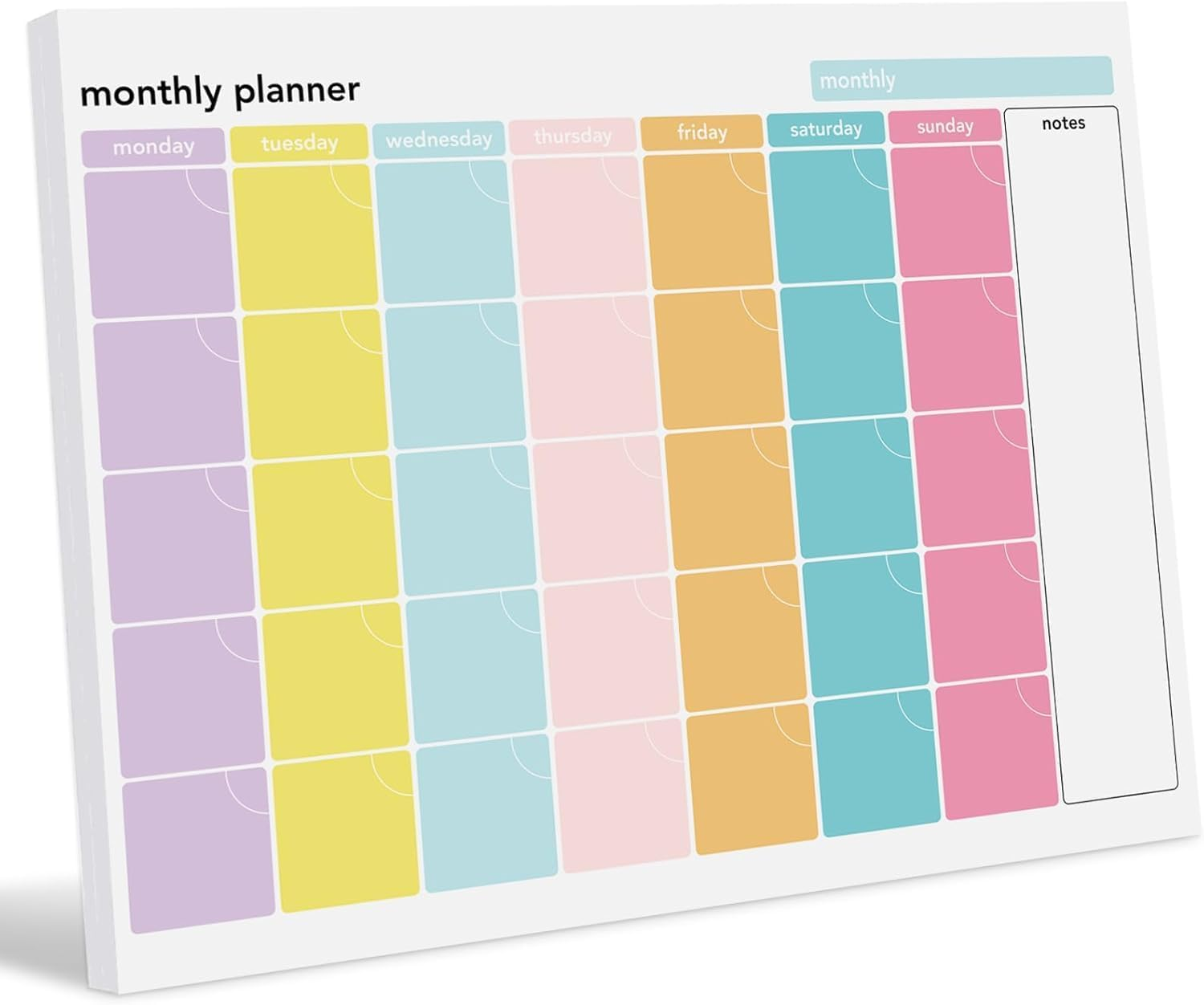 Monthly Planning Pad - 50 Sheets 100G 8.5"X11" Tear-Off Sheets Notepad with Scheduler, Calendar, Organizer, for Goals, Tasks, Ideas, Notes and to Do Lists