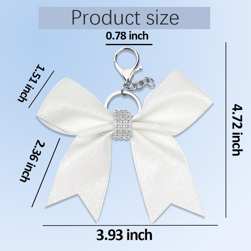 Glitter Cheer Bow Keychain for Cheer Bag Backpack Charm Cheerleading for Cheer Gifts for Girls Women Cheer Stuff image number 1