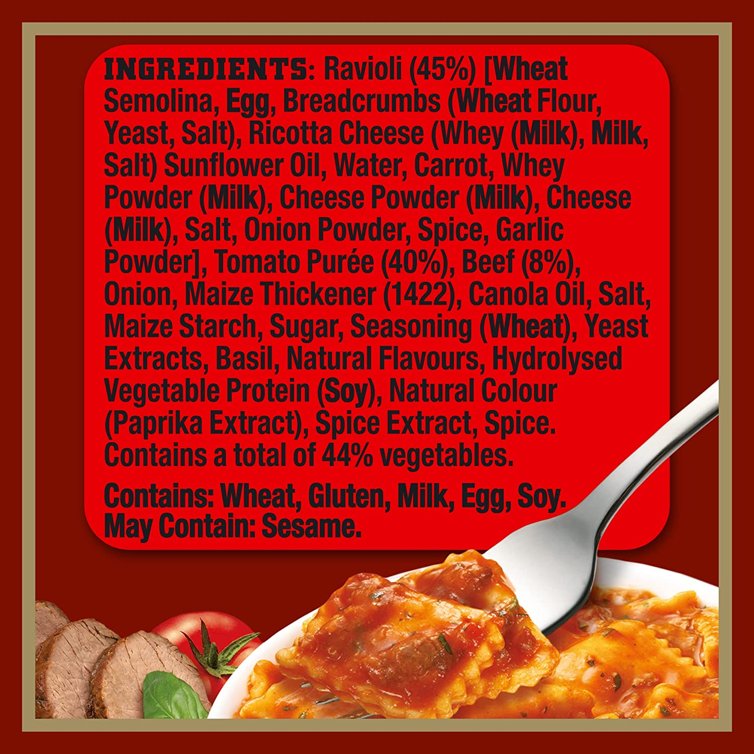 Heinz Big Eat Ravioli Bolognese Pasta Canned Pasta in Sauce Ready to Eat Quick and Convenient Meal 410G