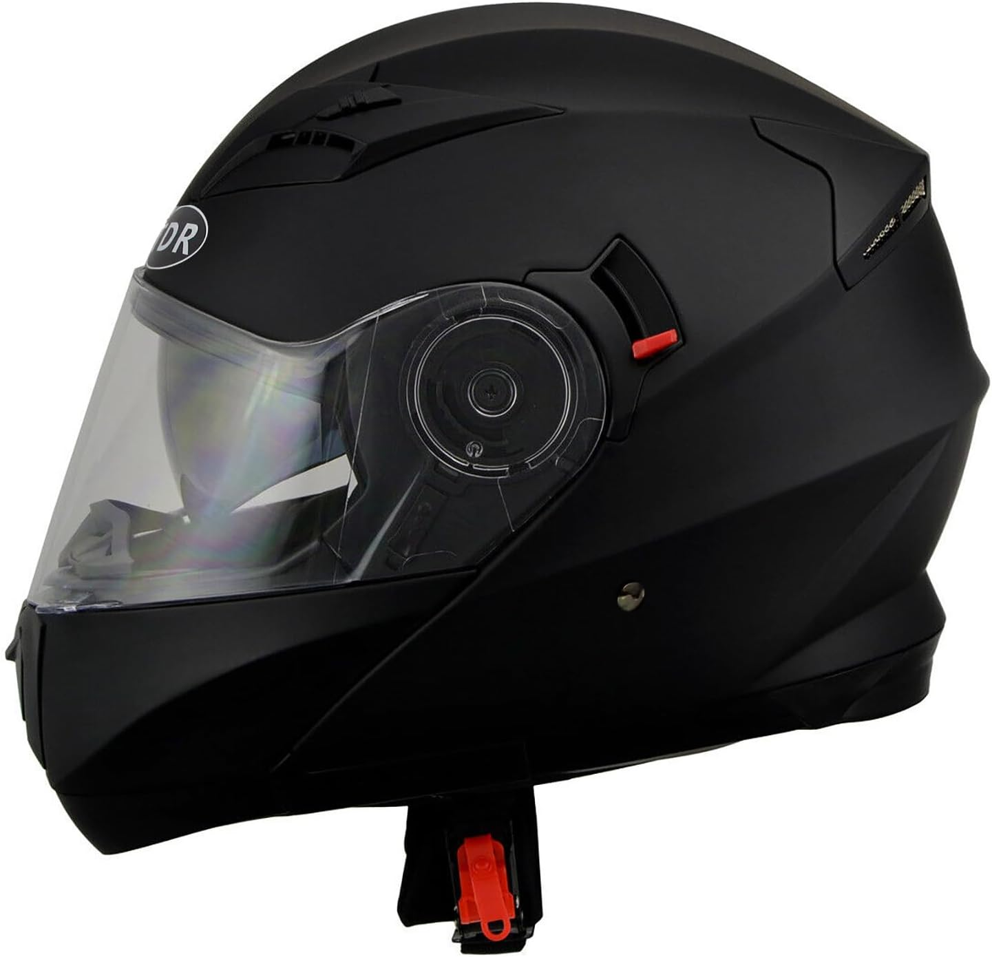 TDR Black Flip up Full-Face Modular Motorcycle Helmet Dual Visor Sun Shield ECE 22.06 Approved ABS EPS Air Vents Street Bike ATV Motocross Adventure Touring image number 6