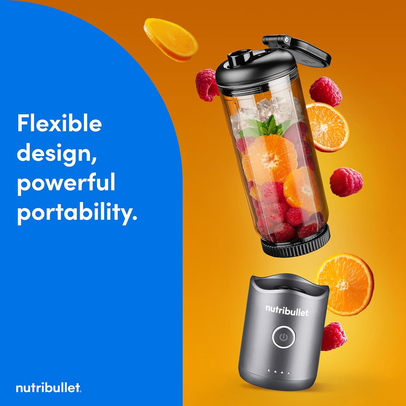 Nutribullet Flex Blender in Graphite - High Capacity 500Ml - Travel-Ready - Detachable Blades - Battery Indicator - Portable Design - Sleek & Compact - Easily Blend - for Smoothies & Juices - Graphite image number 3