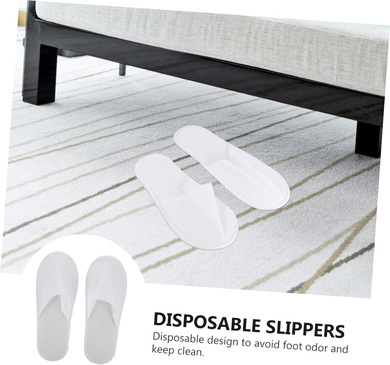 BESTYASH 20Pairs Disposable Casual Slippers for Living Indoor Home Slippers Women Men Brushed Cloth Material Hotel Guest Shoes image number 4