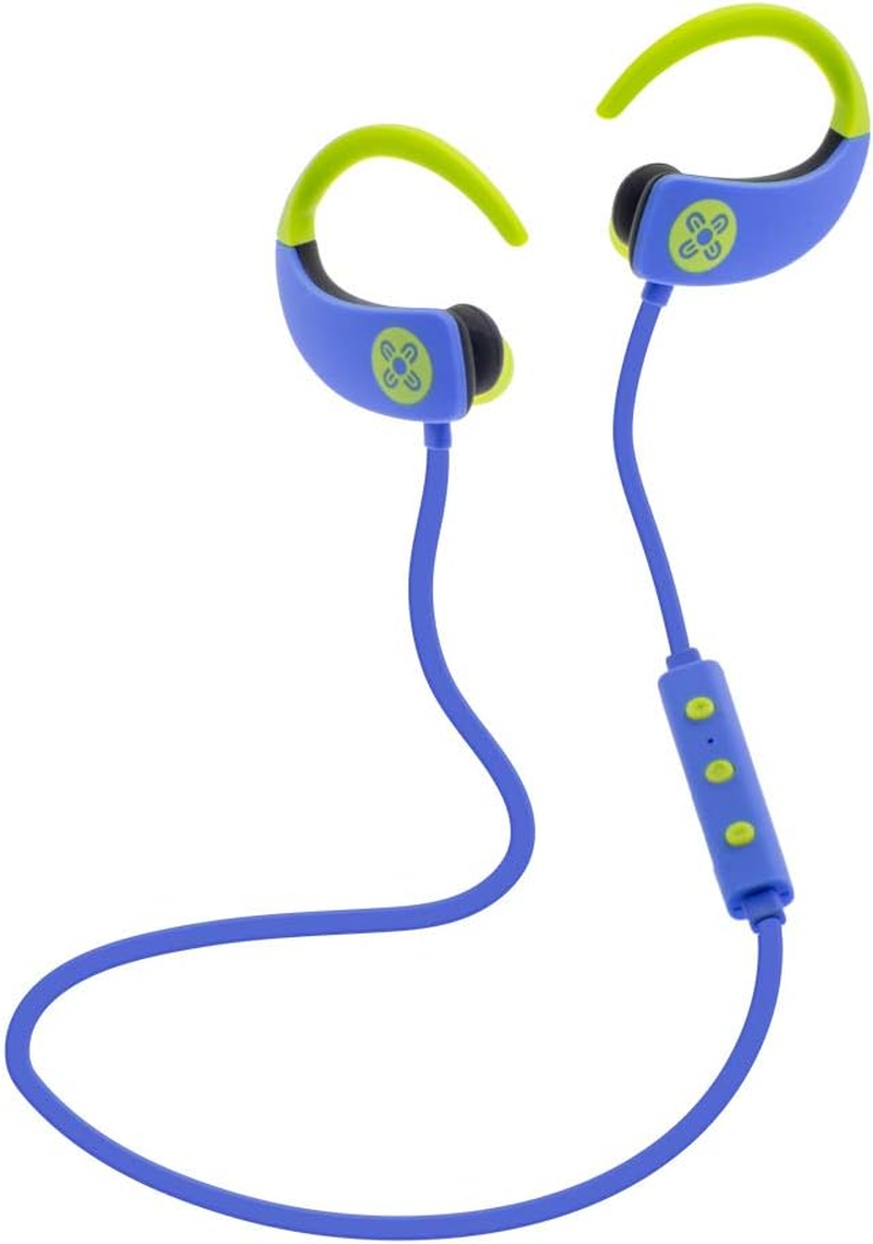 Moki Octane Blue Wireless Bluetooth Earphones Ear-Hooks Sports Headset W/Mic