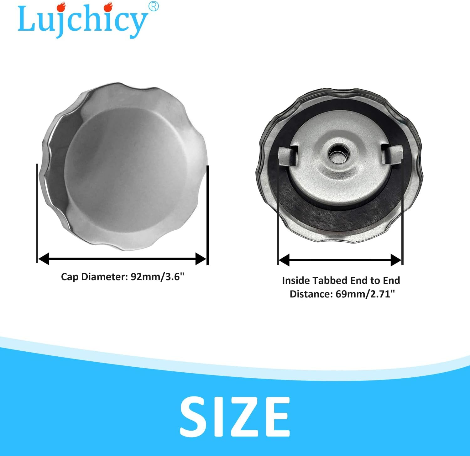0G84300105 Gas Fuel Cap Replacement Fits Generator 0H0775 0H1325A GP5500 GP2600 and Harbor Freight Predator 4000W 212CC 6.5HP 68729 6500W 420CC 13HP 63082 63083 Generator, Silver image number 1