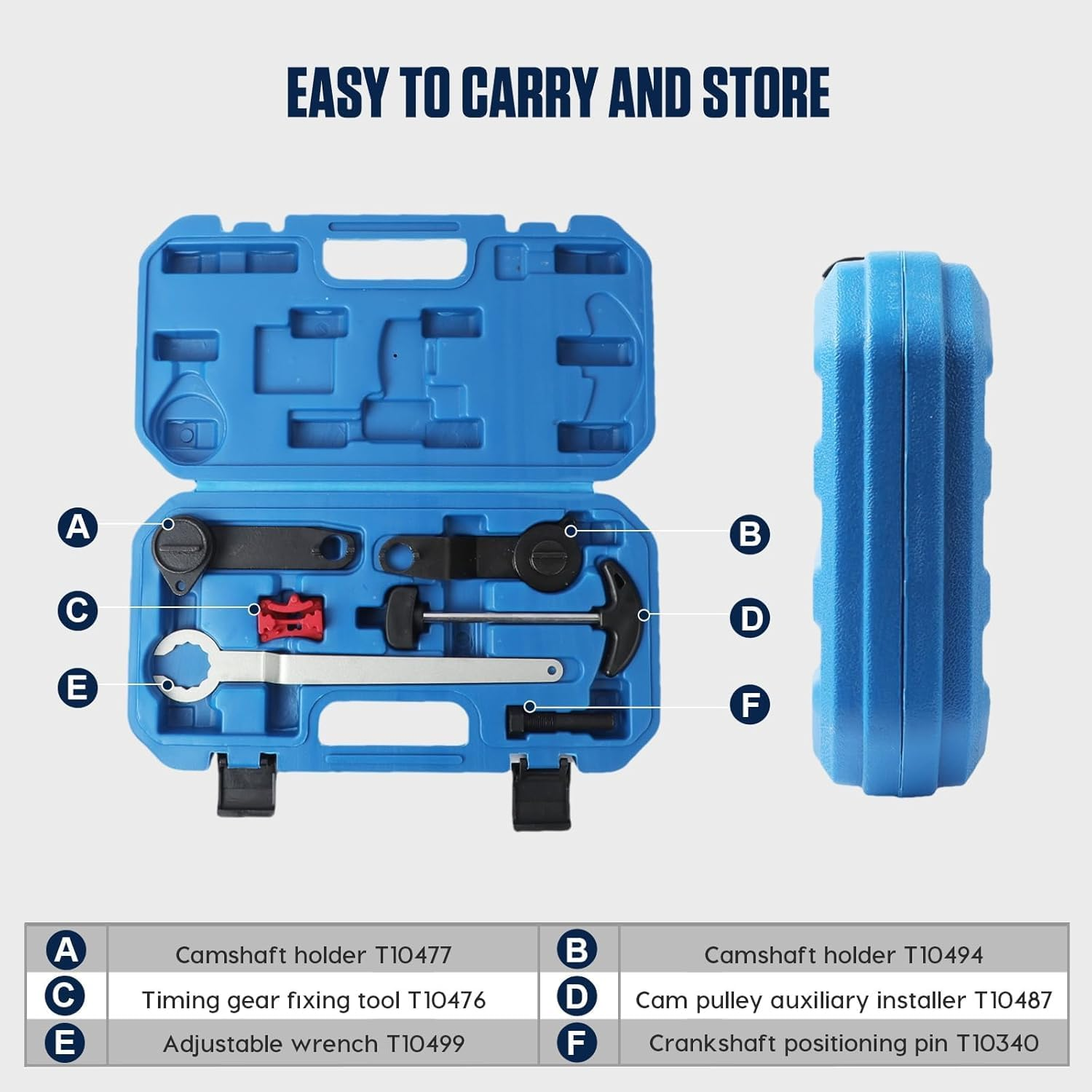 Engine Camshaft Tool Set, 6PCS Timing Belt Tool Kit for VAG EA211 1.0L 1.2L 1.4L 1.6L FSI TSI TFSI Petrol Engine Compatible with VW Audi A3 /Golf 7/New Jetta/Skoda/Santana/Lavida image number 5